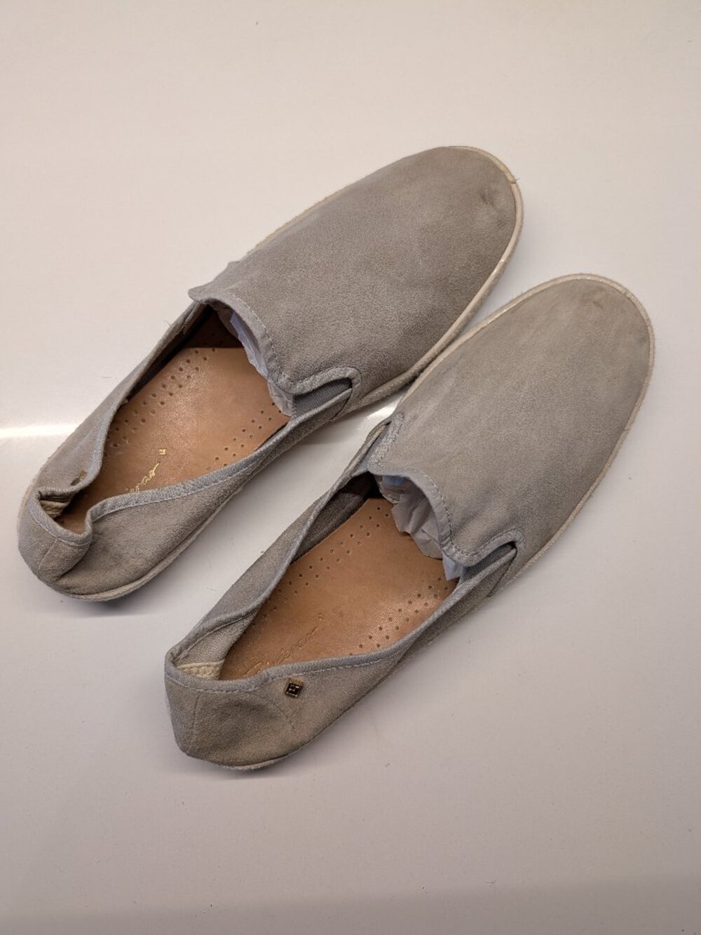 Authentic Rivieras Classic Suede Leisure Shoes Slip-On Grey EU 44 (US 10.5-11)